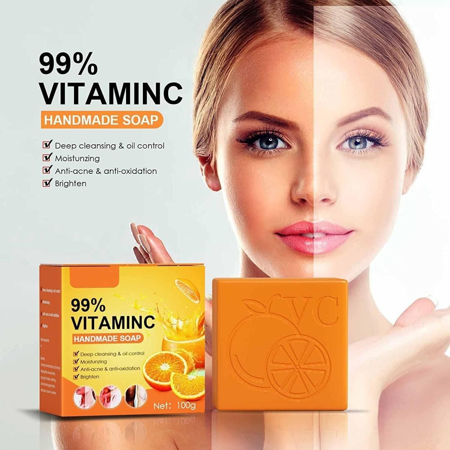 Handmade Orange Vitamin C Soap (300G) | Brightening, Antioxidant & Daily Glow