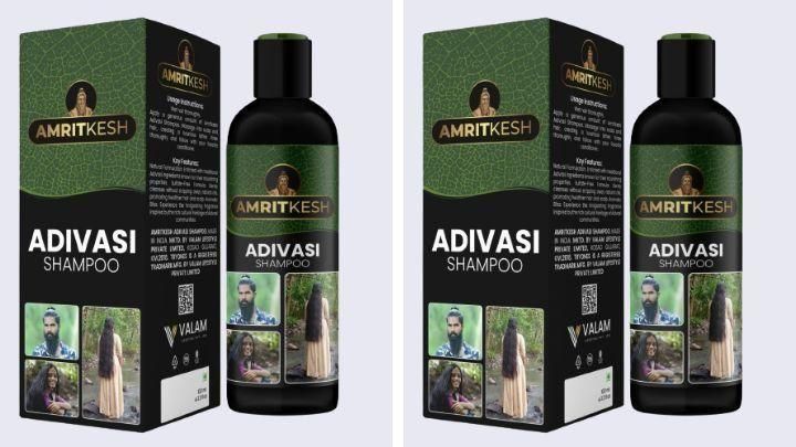 Amritkesh Adivasi Herbal Shampoo (2x100ml) | 25 Ingredients for Hair Growth & Shine