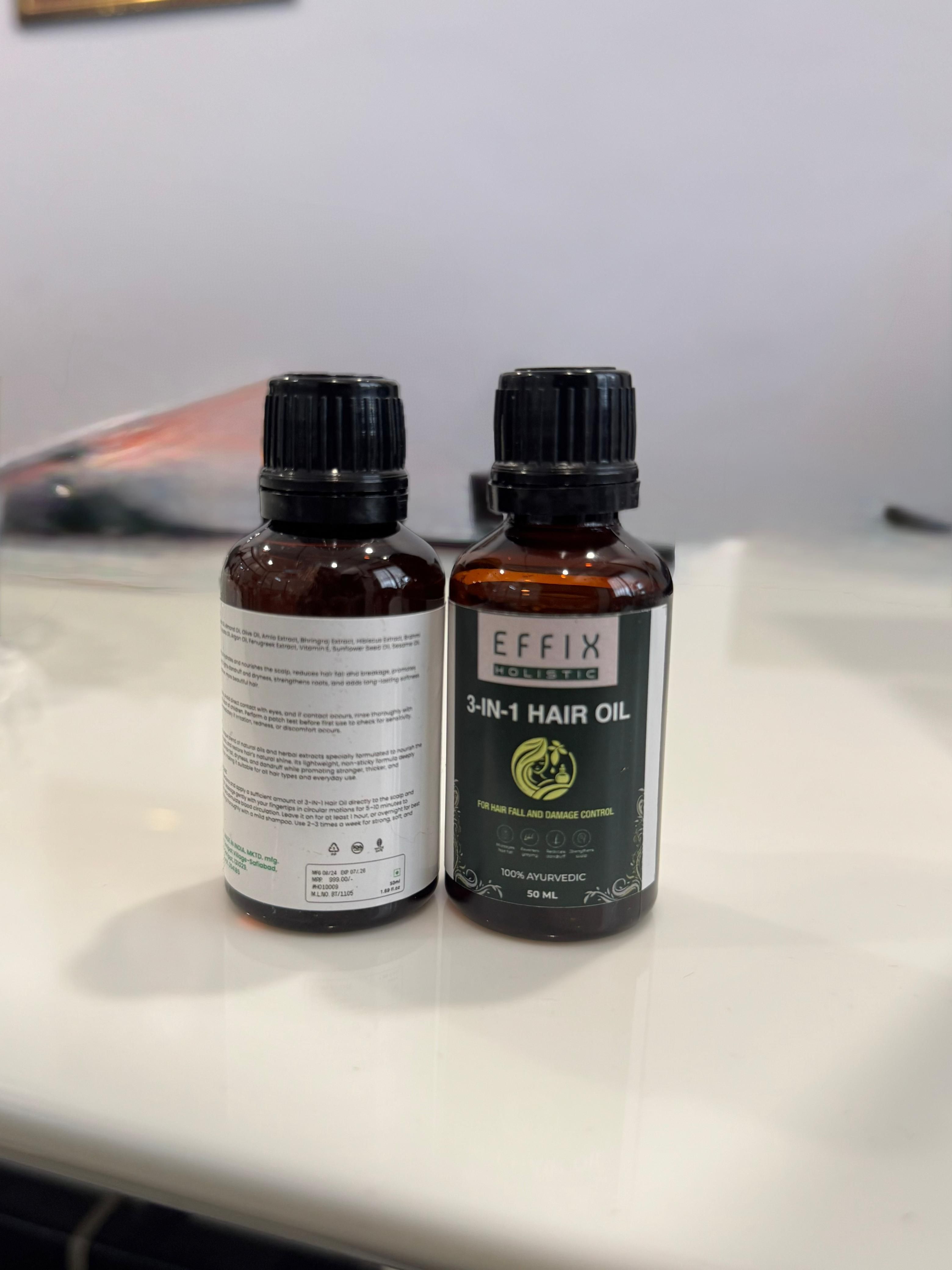 3 in 1 Hair Oil (Pack of 2) – Strengthening & Nourishing 50ML Each