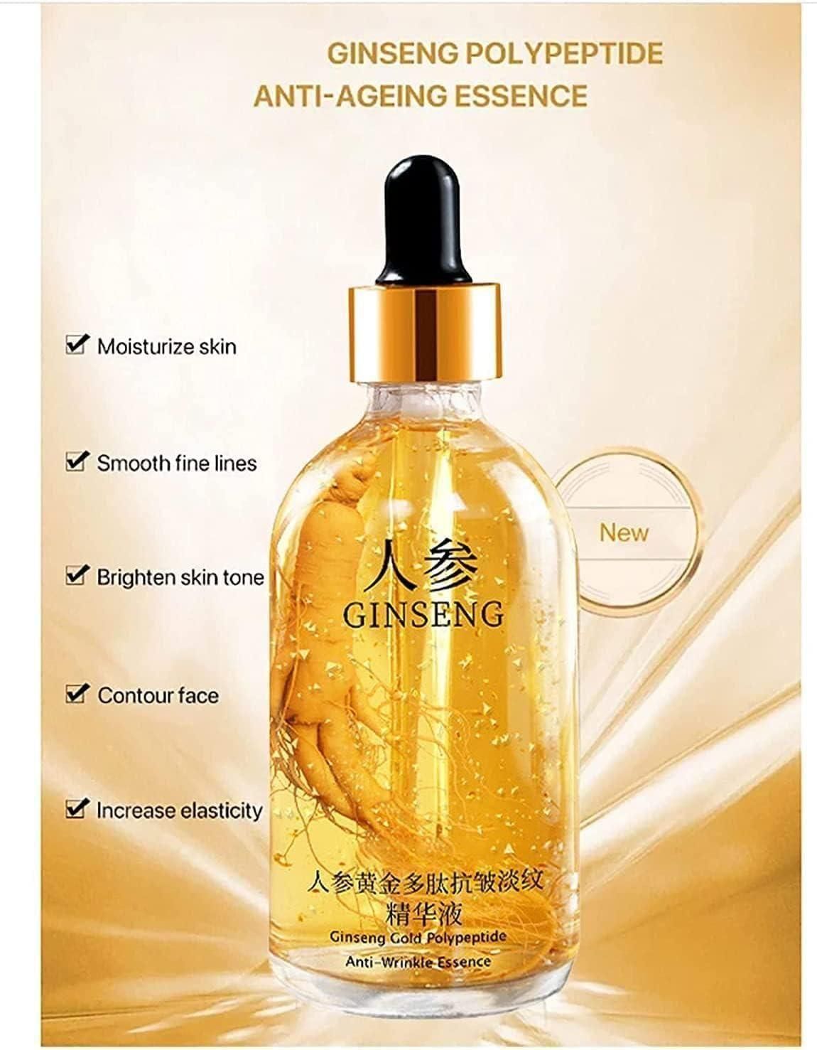 Ginseng Gold Polypeptide Anti-Ageing Serum (3x100ml) | Collagen & Hyaluronic Acid