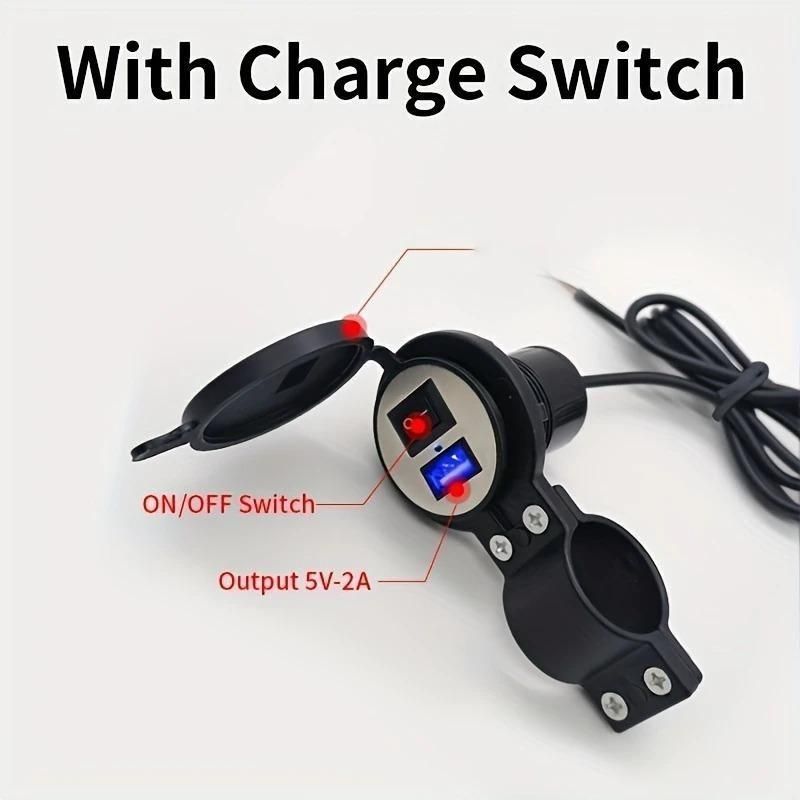 Waterproof Bike & Motorcycle USB Charger | Universal USB Connectivity for On-The-Go Device Charging