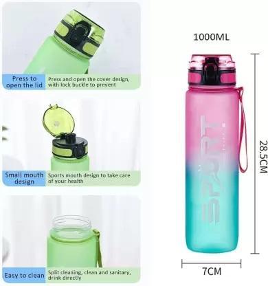 1000ML Sport Print Water Bottle | Large Capacity Gym & Outdoor Hydration Bottle (BPA-Free Plastic)