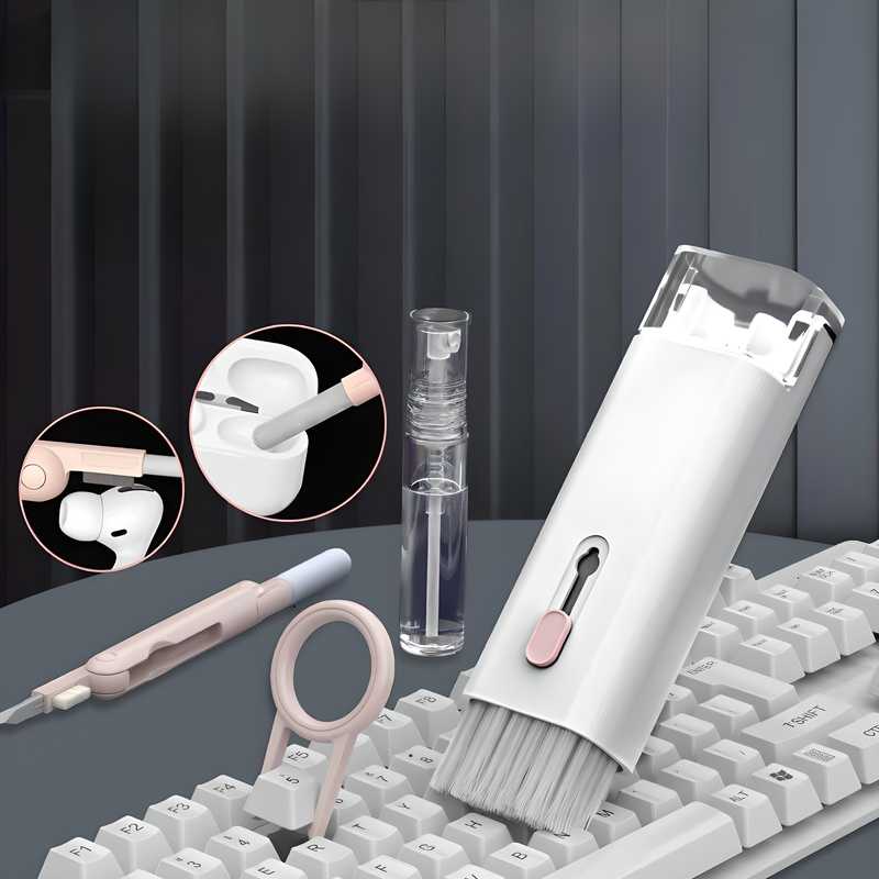 7-in-1 Electronic Cleaner Kit with Brush | Multi-Function Gadget Cleaning Pen for Earbuds, Keyboard & Camera