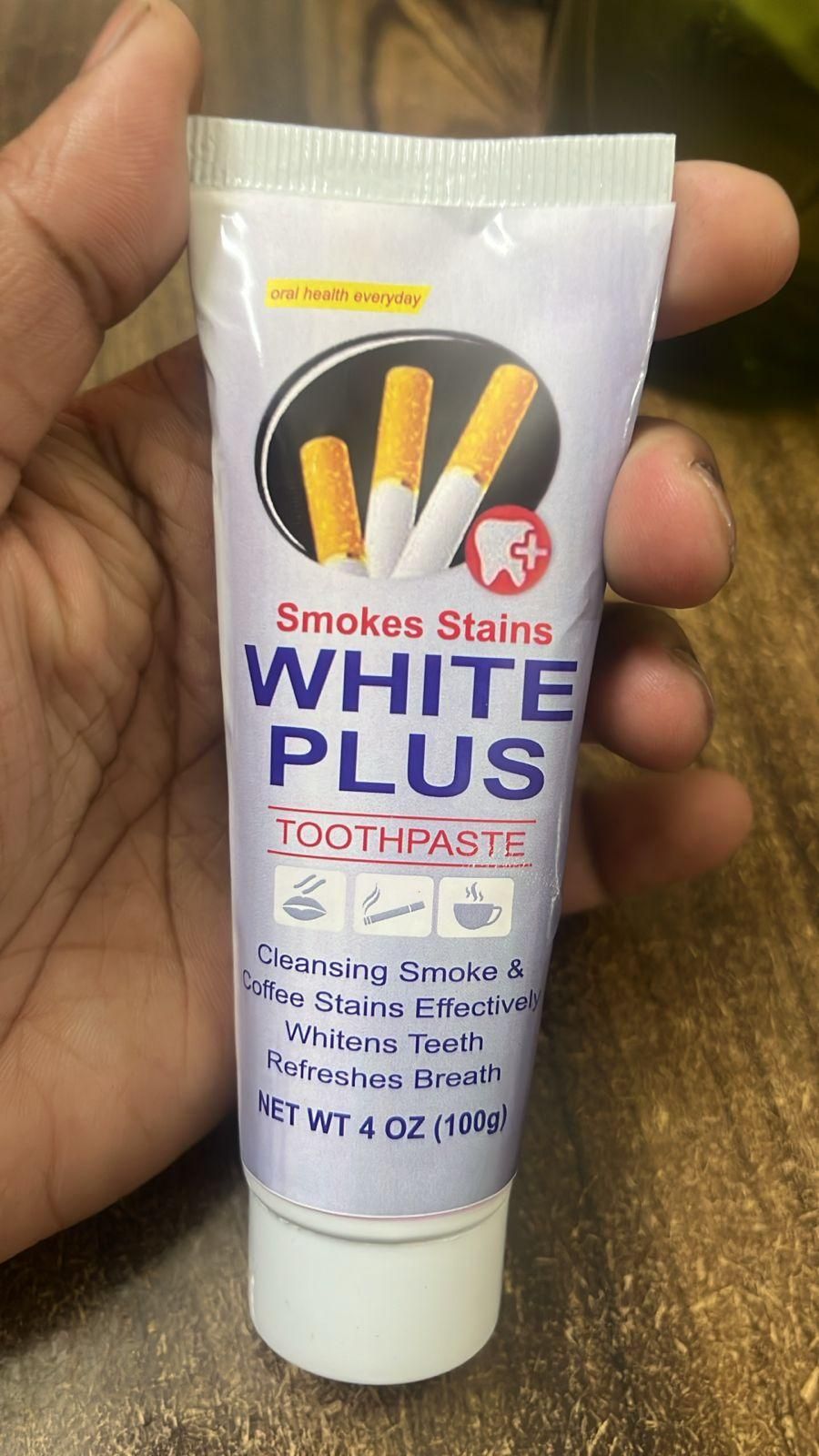 Smoke Stains White Plus Toothpaste (100g) | Specialist Stain & Odor Eliminator