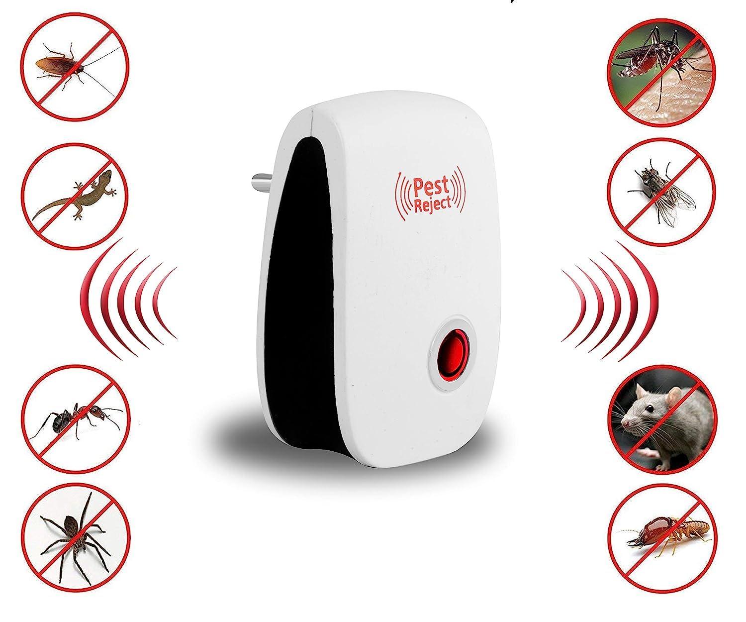 Ultrasonic Pest Repeller (2-Pack) | Electronic Plug-In for Mosquitoes, Cockroaches, Mice & Home Pests
