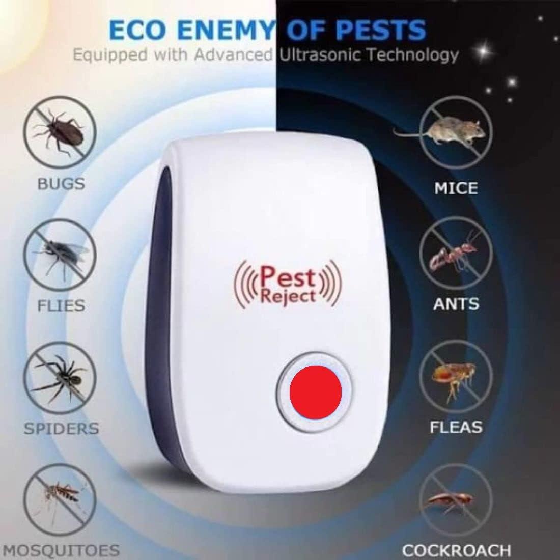 Ultrasonic Pest Repeller (2-Pack) | Electronic Plug-In for Mosquitoes, Cockroaches, Mice & Home Pests