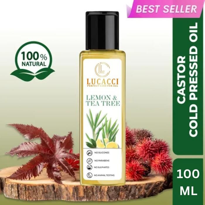 Lucacci Lemon & Tea Tree Body Massage Oil (100ml) | Invigorating & Purifying