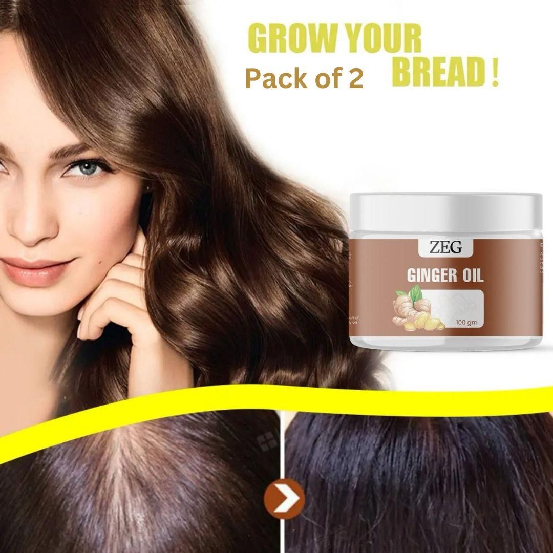 ZEG 100% Natural GINGER OIL 100GM (Pack of 2) | Body, Skin Massage & Hair Nourishment