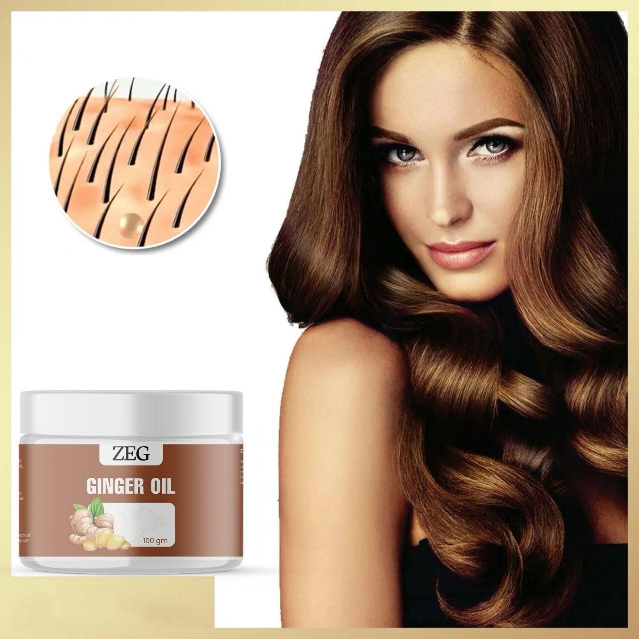 ZEG 100% Natural GINGER OIL 100GM (Pack of 2) | Body, Skin Massage & Hair Nourishment