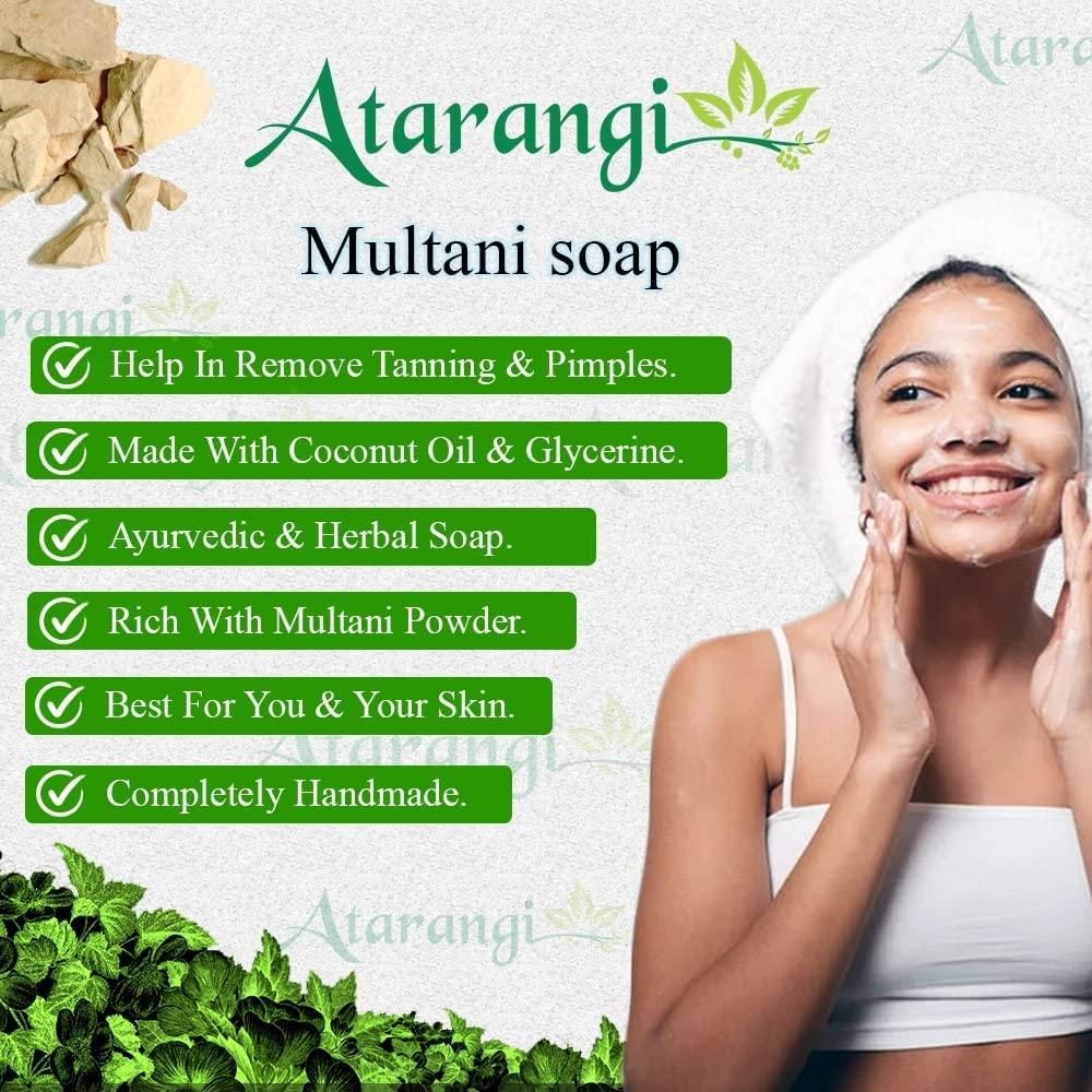 Handmade Multani Mitti Soap (400G) | Natural Pimple Mark & Acne Scar Removal