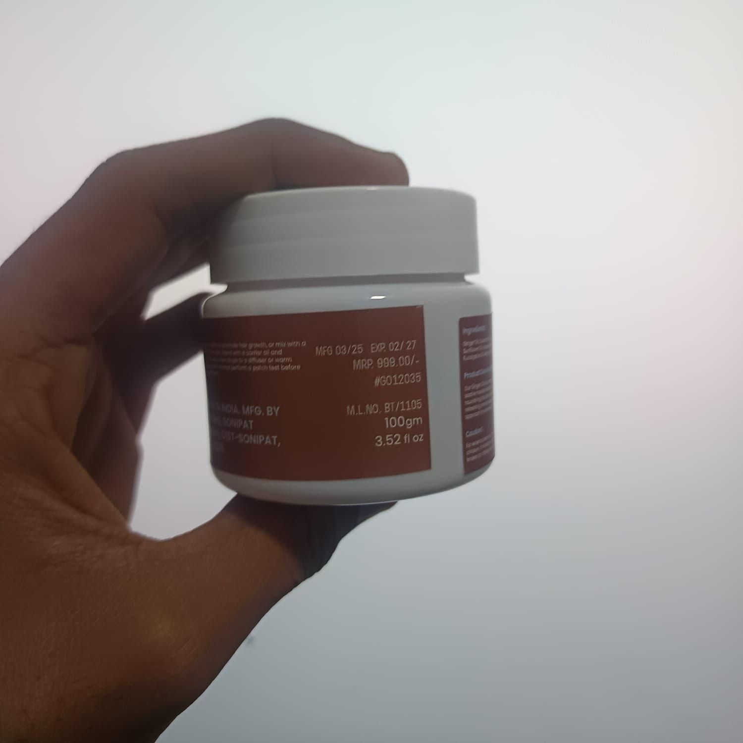 ZEG 100% Natural GINGER OIL 100GM (Pack of 2) | Body, Skin Massage & Hair Nourishment