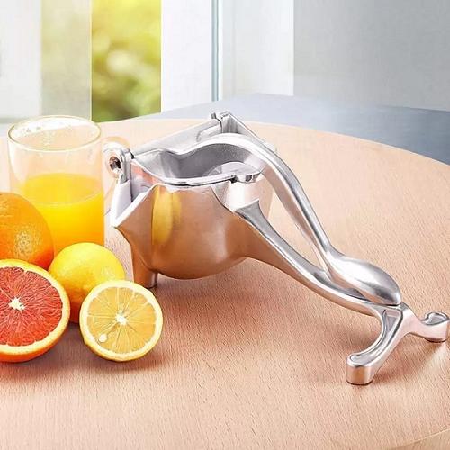 Manual Fruit Press Aluminum Juicer Squeezer | Heavy-Duty Handheld Lemon & Citrus Extractor (450g)