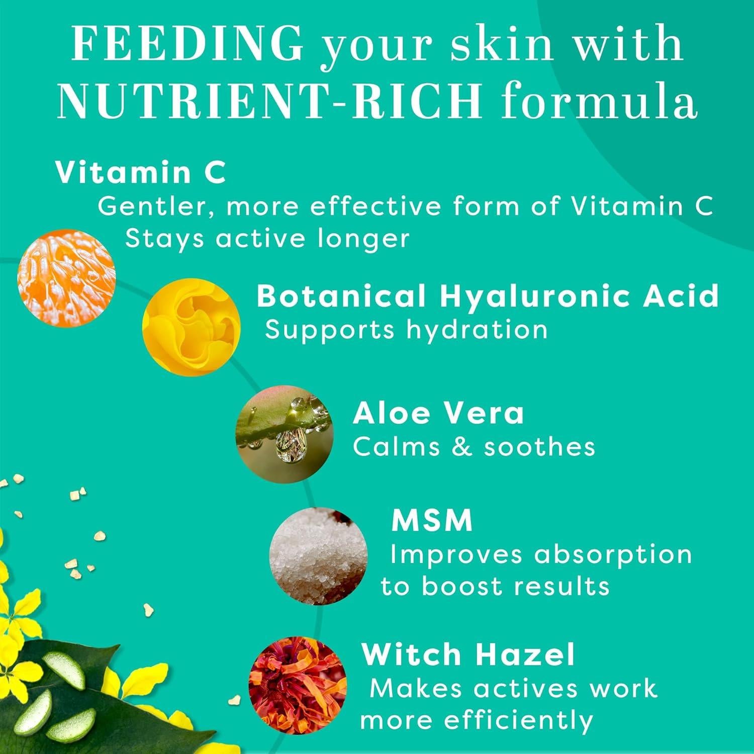 Truskin Vitamin C Facial Serum | Brightening, Anti-Aging with Hyaluronic Acid & Vitamin E