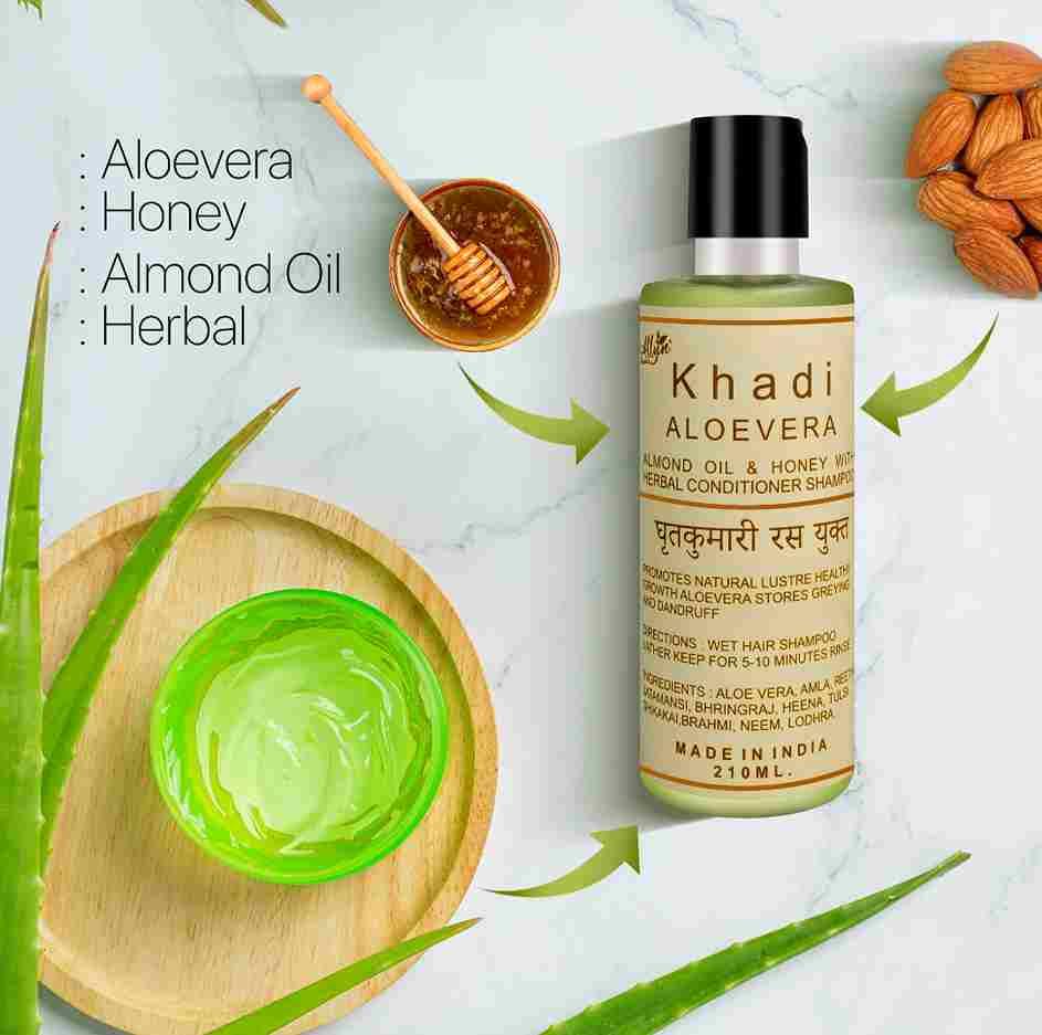 Khadi Herbal Aloe Vera 2-in-1 Shampoo & Conditioner (400G) | Hydration & Shine