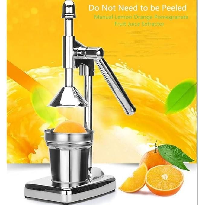 Manual Stainless Steel Fruit Juicer Press | Heavy-Duty Commercial Grade Citrus Squeezer Machine