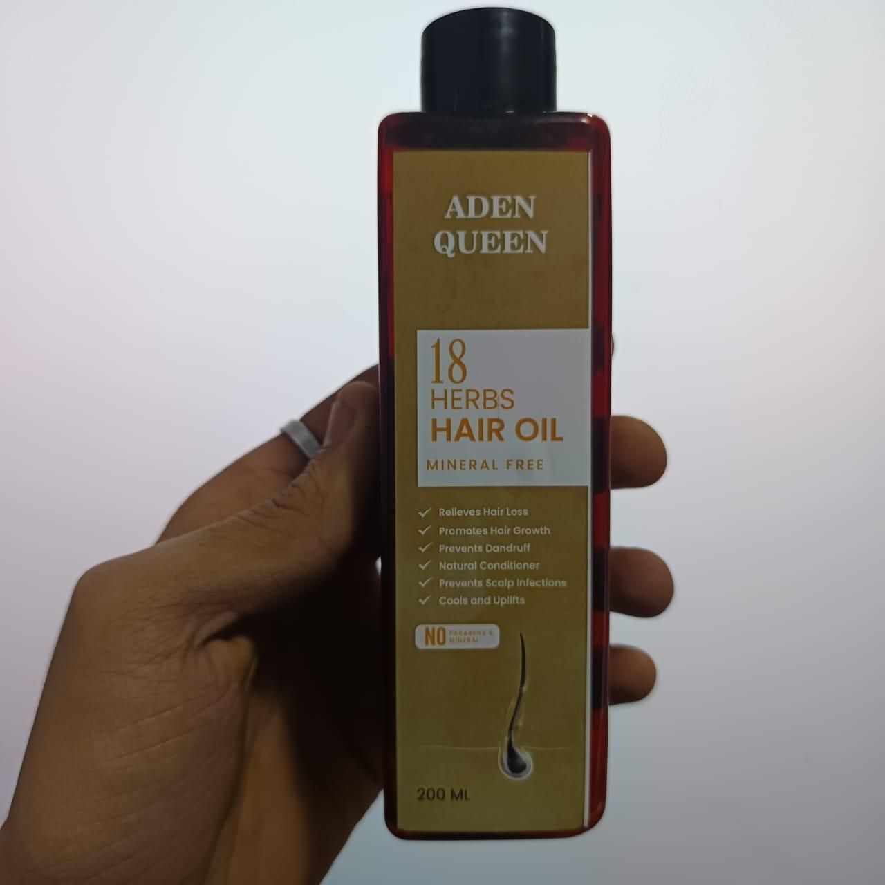 Aen Queen 18 Herbs Hair Oil 200ML | Scalp Health, Growth & Natural Shine