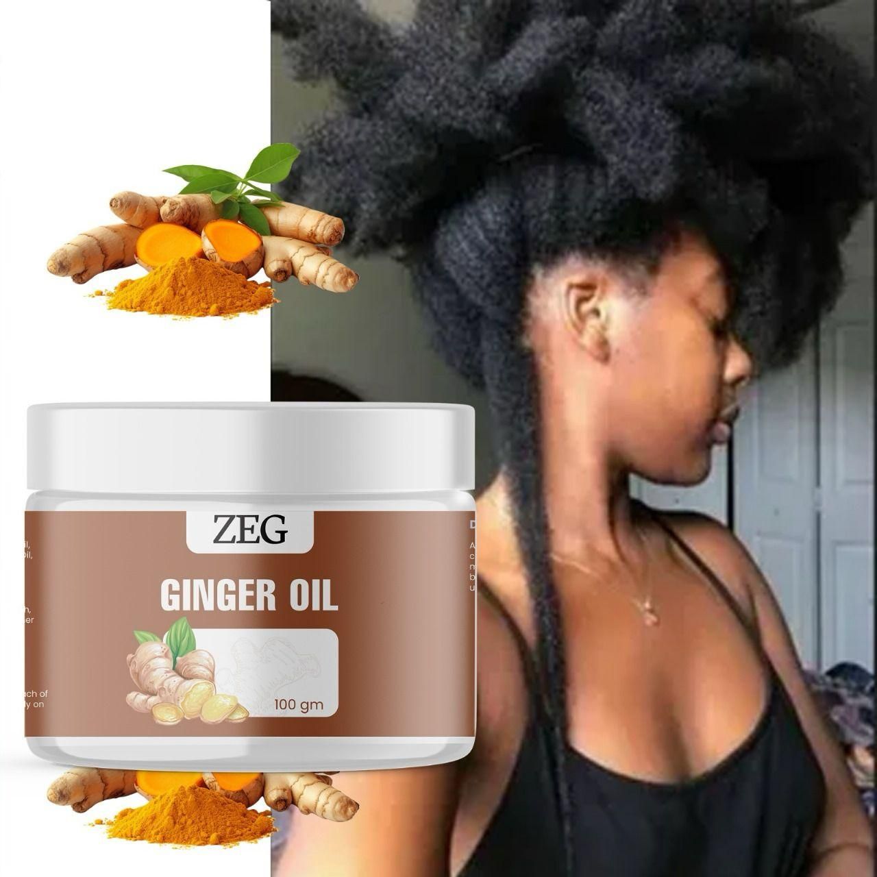 ZEG 100% Natural GINGER OIL 100GM (Pack of 2) | Body, Skin Massage & Hair Nourishment