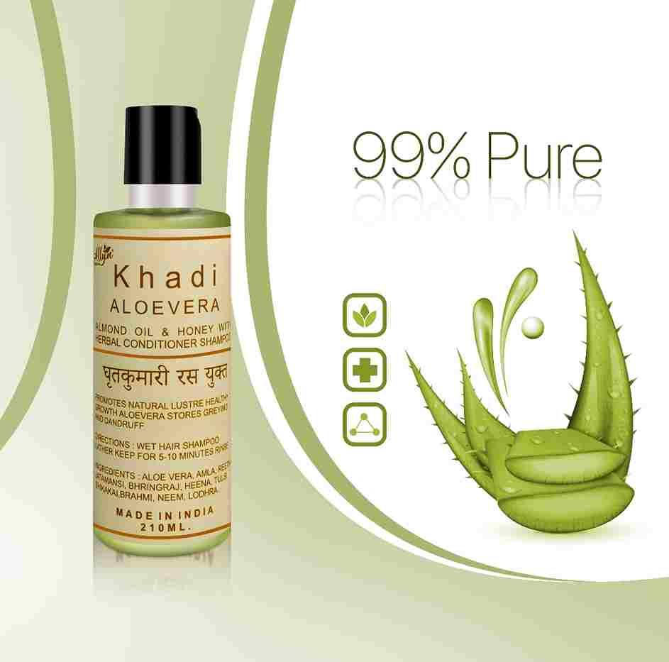 Khadi Herbal Aloe Vera 2-in-1 Shampoo & Conditioner (400G) | Hydration & Shine