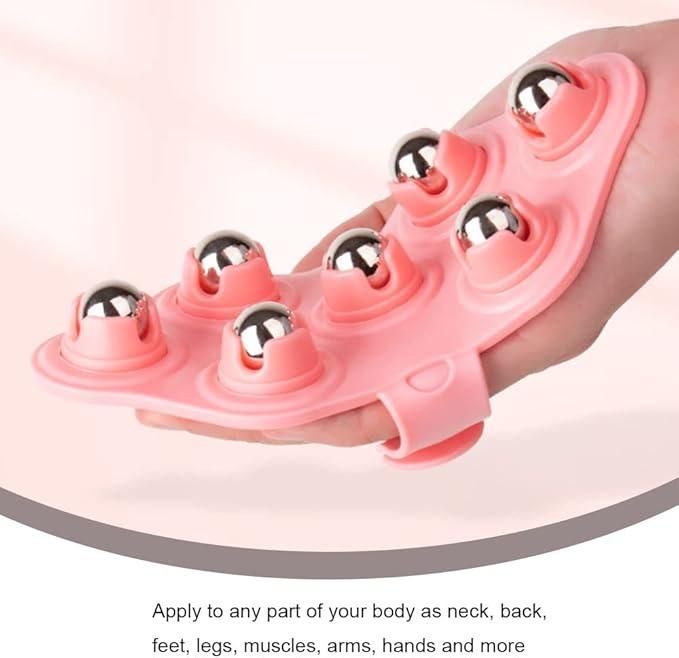 Anti-Cellulite Body Massage Glove with Rolling Ball | Muscle Pain Relief & Deep Relaxation Tool